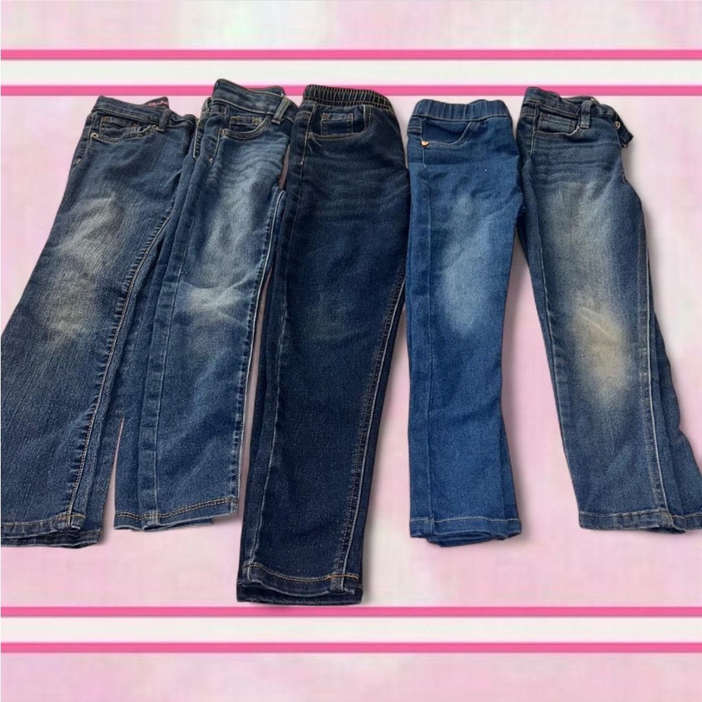 Bundle of Blue Denim Jeans for Kids Girls